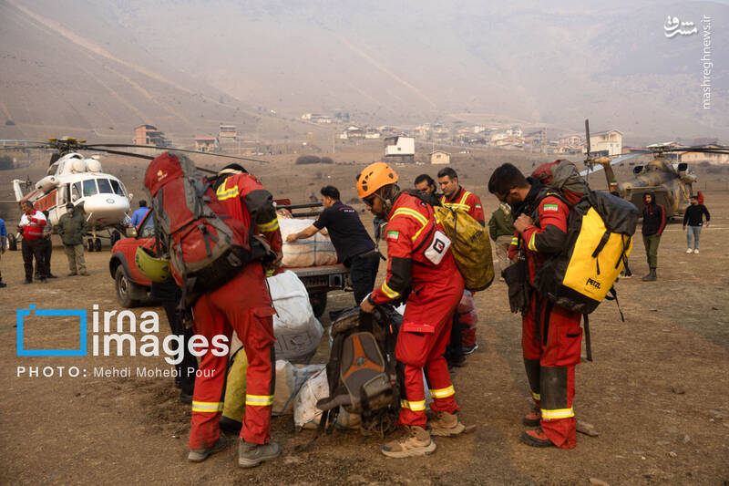 عکس / مهار آتش در جنگل الیت 36