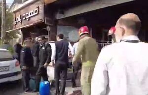 فیلم/ حریق در یک پاساژ دو طبقه صادقیه