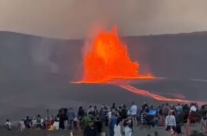 فیلم/ فعالیت آتشفشان کیلاویا در جزیره هاوایی