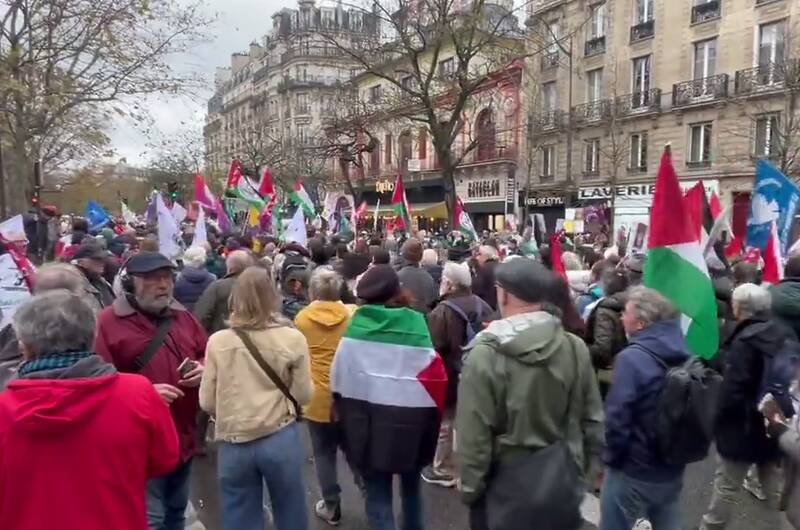  تظاهرات همبستگی با مردم فلسطین در پاریس