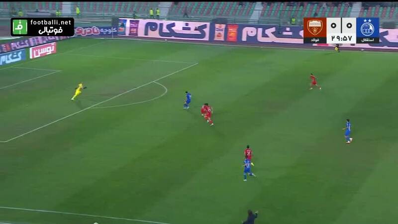 فیلم/ گل اول استقلال به فولاد توسط سعید سحرخیزان