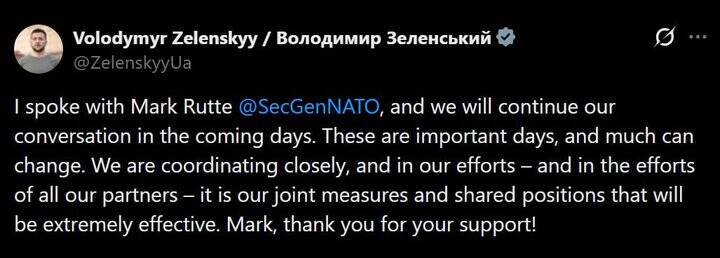 روایت «لنسکی» از رایزنی خود با دبیرکل ناتو