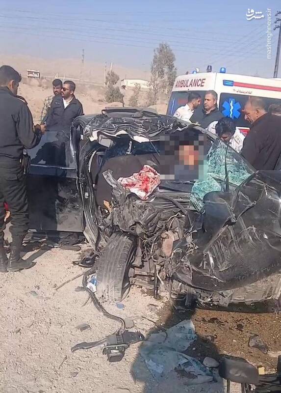 اولین تصویر از تصادف مرگبار همسر سقاب اصفهانی