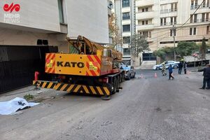 عکس/ حرکت ناگهانی و مرگبار جرثقیل در خیابان شریعتی تهران