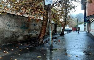 فیلم / نم باران پاییزی خیابان‌های کرج را خیس کرد