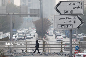 22 ایستگاه کیفیت هوای تهران در وضعیت قرمز