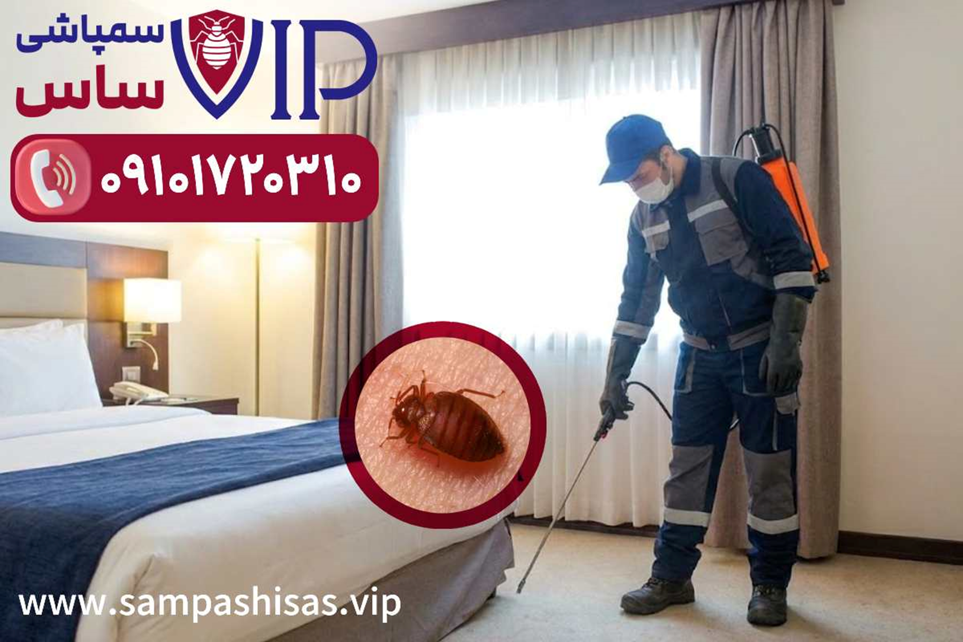 سمپاشی ساس تضمینی با شرکت سمپاشی ساس VIP با ارائه ضمانت نامه کتبی