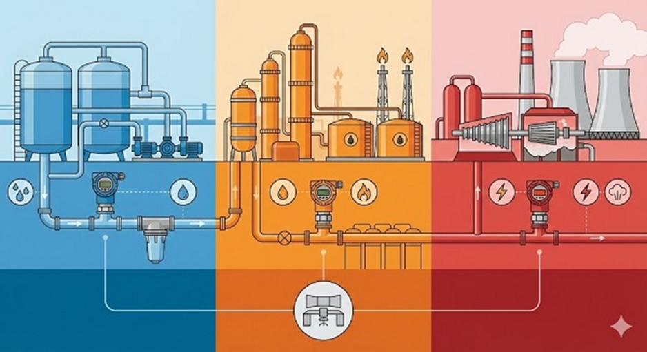 کاربردهای واقعی ترانسمیتر فشار: از تصفیه آب تا پتروشیمی و نیروگاه