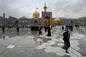 فیلم / بارش باران پاییزی در بهشت رضوی