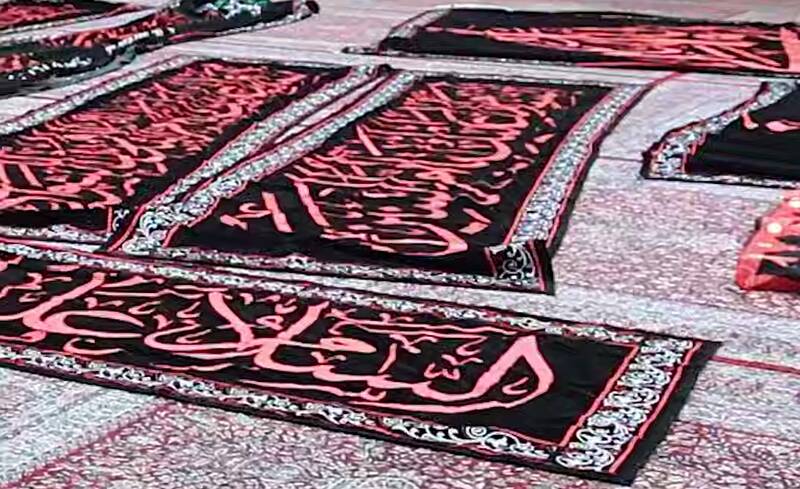 فیلم/ مرقد قمر بنی هاشم در عزای مادر سیاه‌پوش شد
