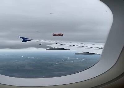 فیلم/ لحظه وحشتناک برخورد صاعقه با بالن مسافربری!