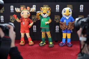 عکس/  نمادهای جام جهانی ۲۰۲۶ روی فرش قرمز مراسم قرعه‌کشی