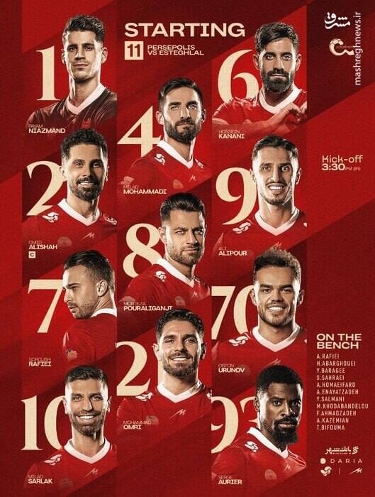 ترکیب استقلال و پرسپولیس مشخص شد