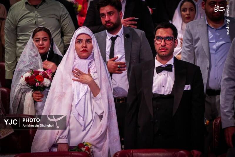 عکس / جشن ازدواج 114 زوج کم توان 14
