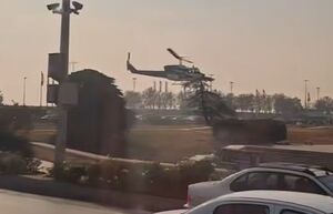 فیلم/ فرود هلیکوپتر در میدان آزادی تهران