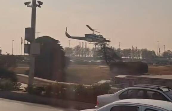 فیلم/ فرود هلیکوپتر در میدان آزادی تهران