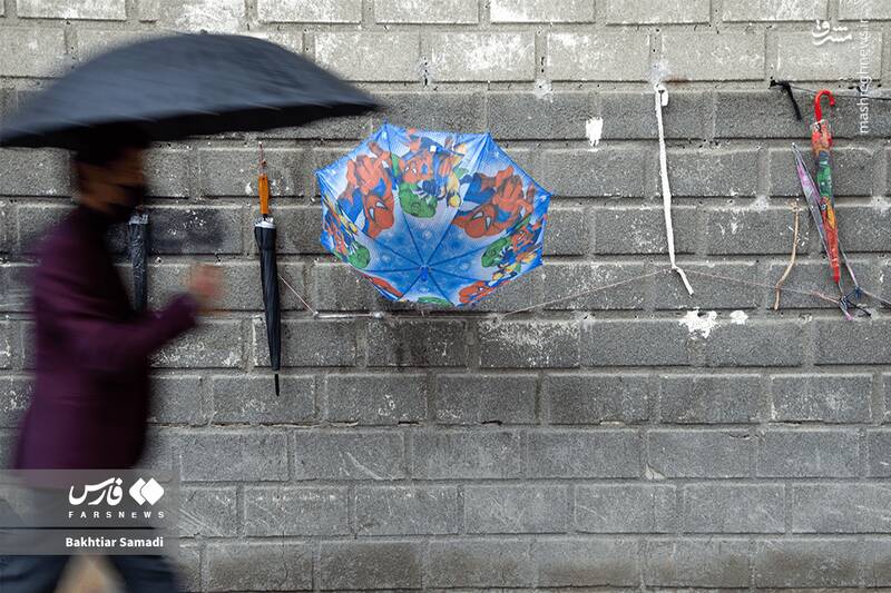 عکس/ چتر باران بر سر مردم در کردستان