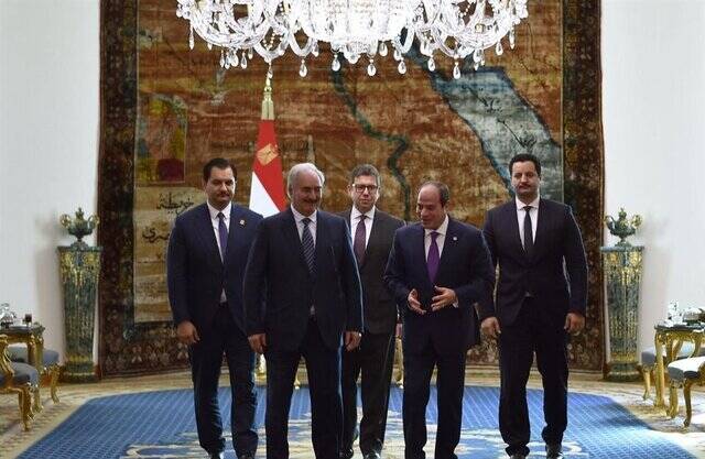 رایزنی السیسی و حفتر درباره ترسیم مرزهای دریایی مصر و لیبی