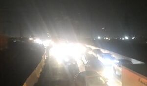 تصادف زنجیره‌ای خودرو در اتوبان امام علی(ع)