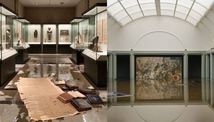 نشت آب در موزه لوور به صدها کتاب آسیب رساند