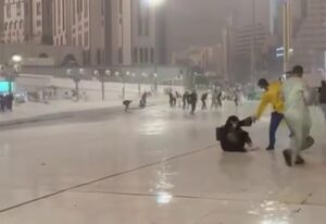 باران‌های شدید و طوفان در مکه