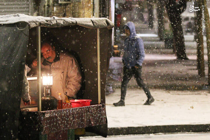 عکس/ بارش اولین برف پاییزی در زنجان