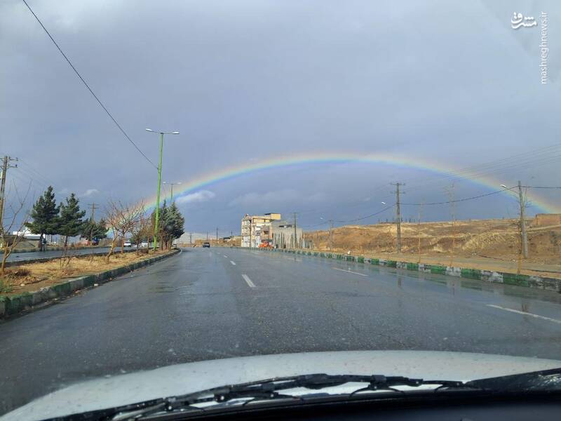 عکس/ رنگین کمان زیبا در الیگودرز