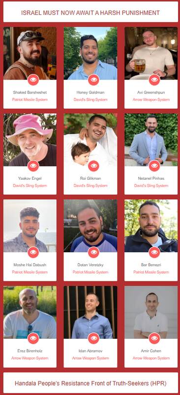 حنظله هویت ۱۳ طراح سامانههای پدافندی اسرائیل را افشا کرد