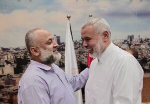 تصویری از شهیدان اسماعیل هنیه و رائد حسین سعد