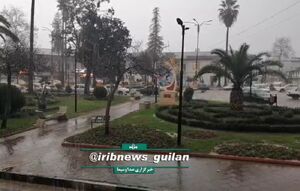 فیلم/ بارش شدید باران در رودسر