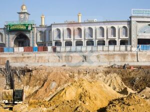 عکس/ نمایان شدن خاک زرد در خاکبرداری کربلا