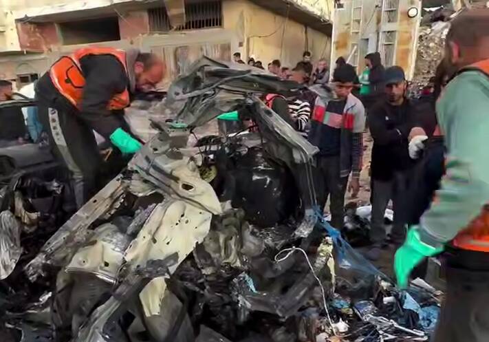  حمله پهپادی صهیونیست‌ها به یک خودرو در جنوب غزه