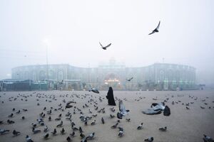 بین‌الحرمین غرق در مه شد