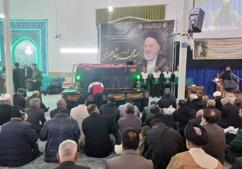 شاهچراغي،دامغان،مراسم،حضور،وداع،تشييع،آيين،پيكر،مرحوم،عالم،ش ...