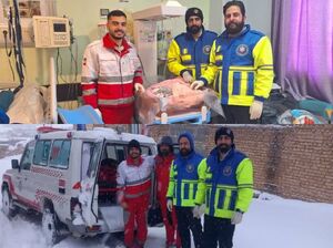 نجات مادر و نوزاد در مسیرهای برفی دهنو +عکس