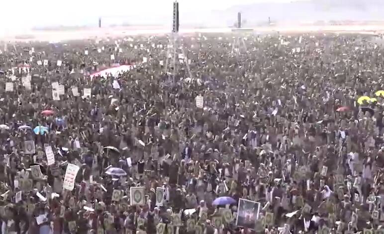 فیلم/ راهپیمایی یمنی‌ها در محکومیت به اهانت به قرآن