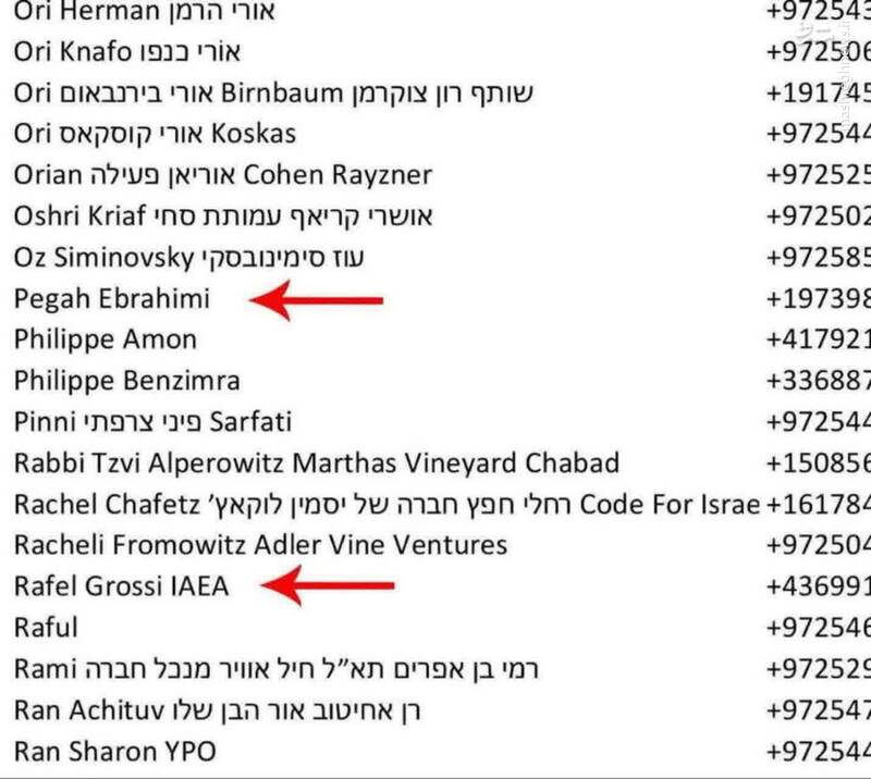 زن ایرانی در دفترچه تلفن نفتالی بنت! + تصاویر