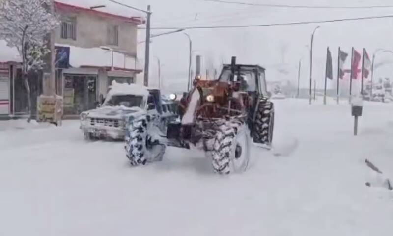 فیلم/ بارش شدید برف در کدکن تربت حیدریه