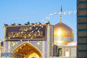 حرم امام رضا(ع) سیاهپوش شد