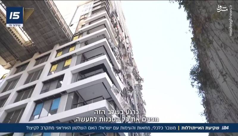 جزئیات جدید از محل اصابت ۲۰ ساختمان نظامی اسرائیل/ نورافشانی بر خرابه‌های سانسورشده تل‌آویو