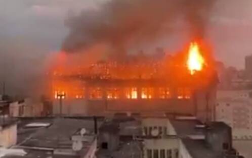 فیلم/ حریق در دانشکده ماریستا سانتا ماریا برزیل