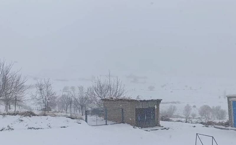 فیلم/ بارش برف زمستانی در منطقه مرزی پیرانشهر