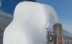 حجم برف باریده شده در آقدره شهرستان تکاب