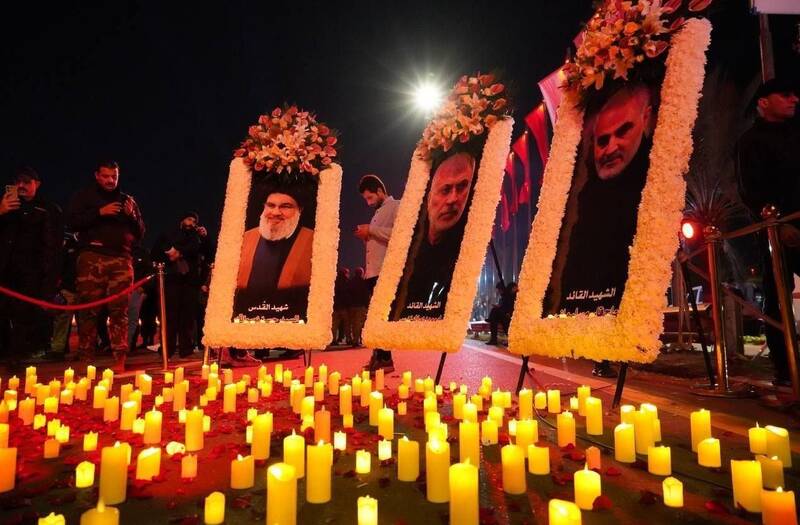 سخنرانی فالح فیاض درمراسم یادبود شهید سلیمانی در بغداد