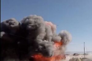 فیلم/ لحظه بمباران حضرموت توسط جنگنده‌های سعودی