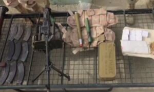 فیلم/ تجهیزات کشف شده از تروریست‌های جیش العدل در مرز سراوان