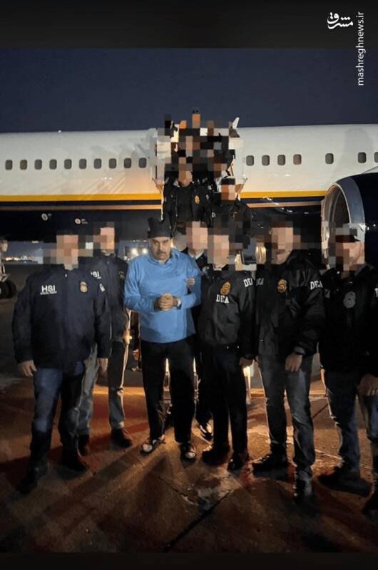 اولین تصاویر از مادورو پس از انتقال به نیویورک