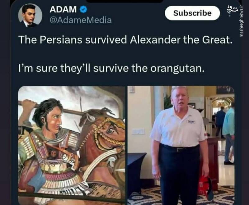 کمدین آمریکایی ترامپ را اورانگوتان خطاب کرد