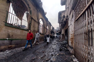 تخریب و آتش سوزی اماکن عمومی رشت