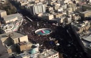 تصاویر هوایی از خروش عظیم مردم تهران در راهپیمایی ۲۲ دی ماه